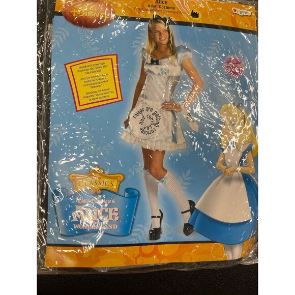 Disney By Disguise Alice Wonderland Adult Costume Size Juniors 4-6 - Picture 3 of 8